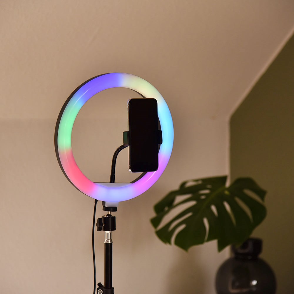 4smarts LoomiPod Selfie Tripod m. RGB-ringlys og oppbevaringsveske