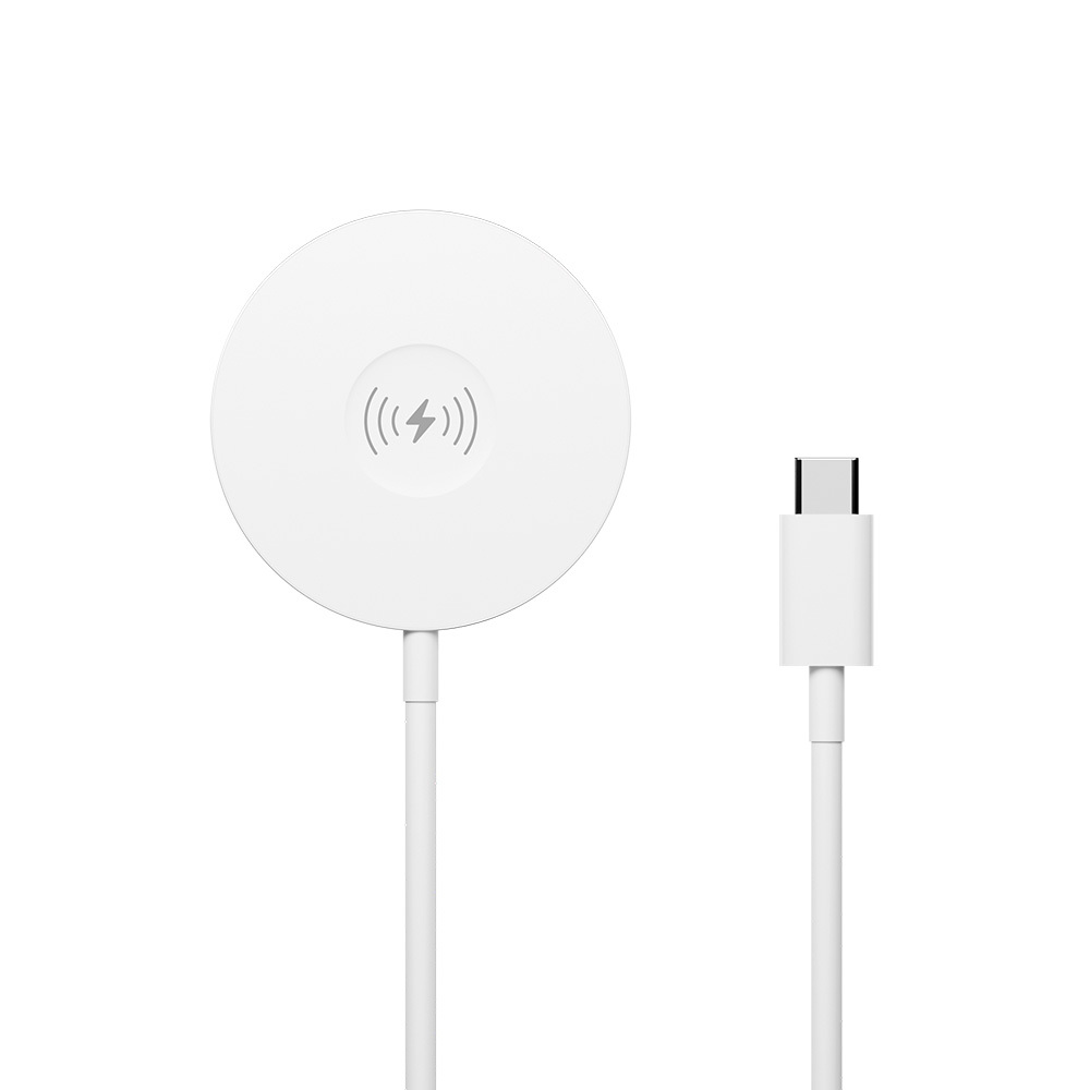 Forever MAWC-400 3-i-1 magnetisk trådløs lader - 15W - USB-C - MagSafe-kompatibel - Hvit