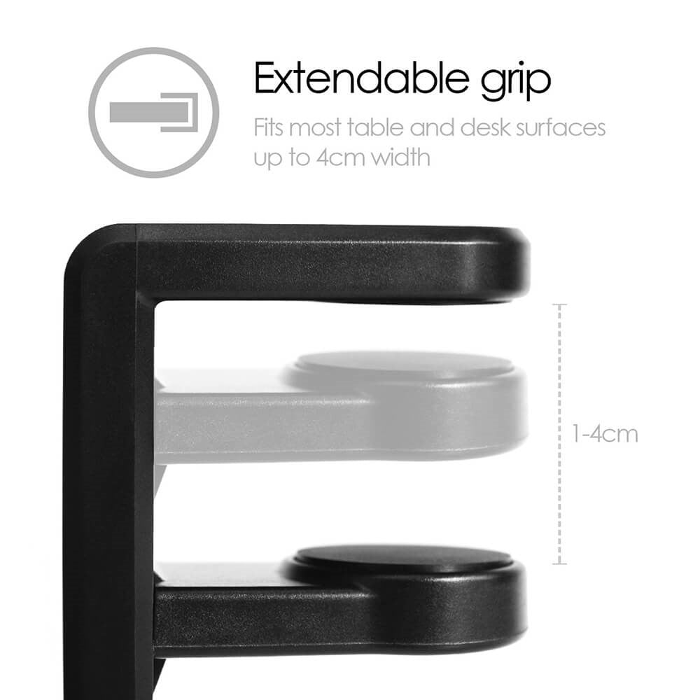 Desire2 Tidy Justerbar Headset Holder - Svart