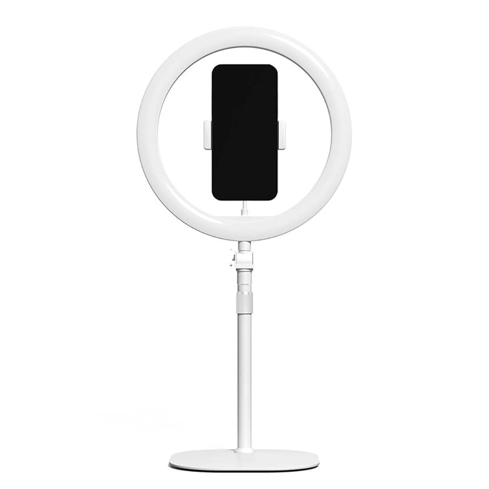 KODAK LED Ring Light Bord Stander m. Mobilholder & Kameraholder - Hvid