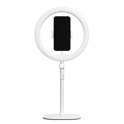 KODAK LED Ring Light Bord Stander m. Mobilholder & Kameraholder - Hvid