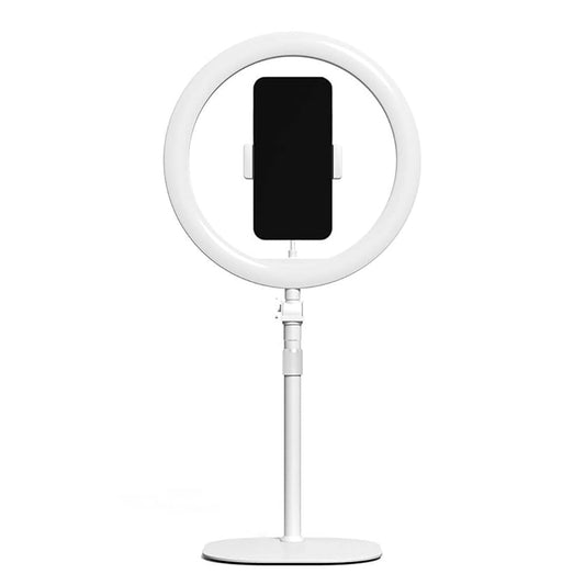 KODAK LED Ring Light Bord Stander m. Mobilholder & Kameraholder - Hvid