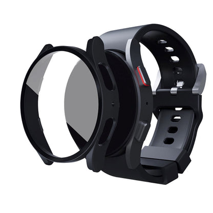 Samsung Galaxy Watch 4 / 5 (44mm) Hård Plast Cover m. Indbygget Skærmbeskyttelse - Sort