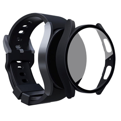 Samsung Galaxy Watch 4 / 5 (44mm) Hård Plast Cover m. Indbygget Skærmbeskyttelse - Sort