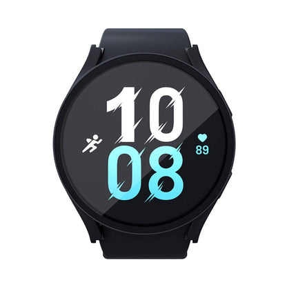 Samsung Galaxy Watch 4 / 5 (44mm) Hård Plast Cover m. Indbygget Skærmbeskyttelse - Sort