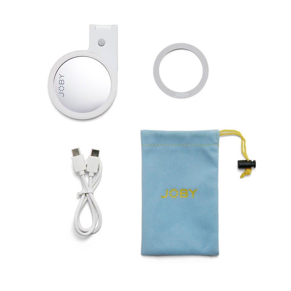 Joby Beamo MagSafe LED Ring Light til Mobil - MagSafe Kompatibel - Hvid